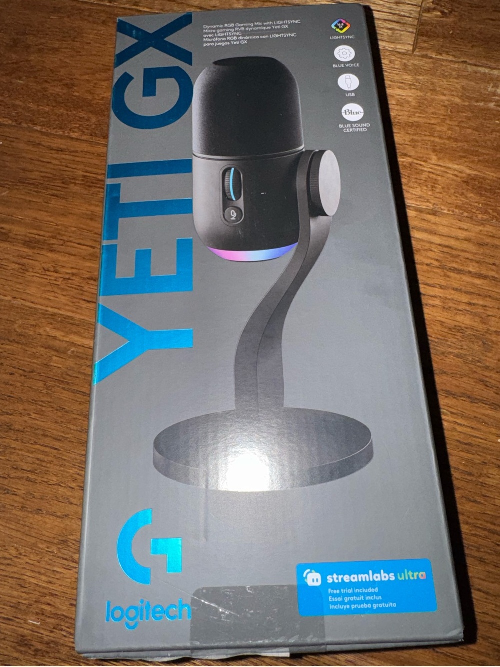 Logitech Yeti GX Gaming Streamer Microphone in Black with RGB 988-000567